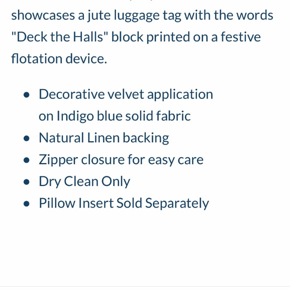 Eastern Accents “Deck The Halls” Pillow NEW - Picture 3 of 3